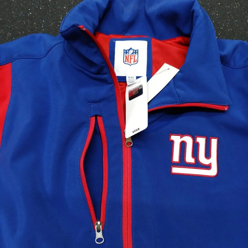 NEW YORK GIANTS NFL Team Apparel Jacket NEW NWT Men's XL